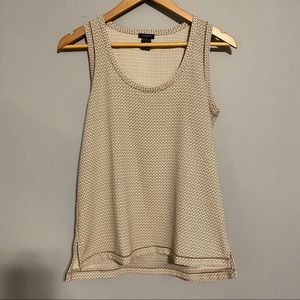 ANN TAYLOR silky tank with some embroidery